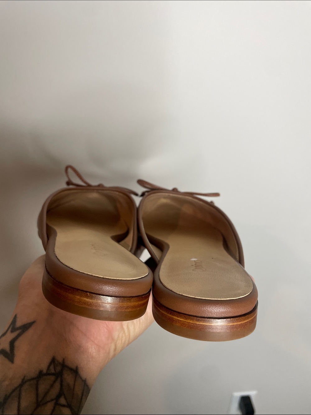 Quince | Women’s Brown Italian Leather Pointed Mules Size 8 - Picture 5 of 6